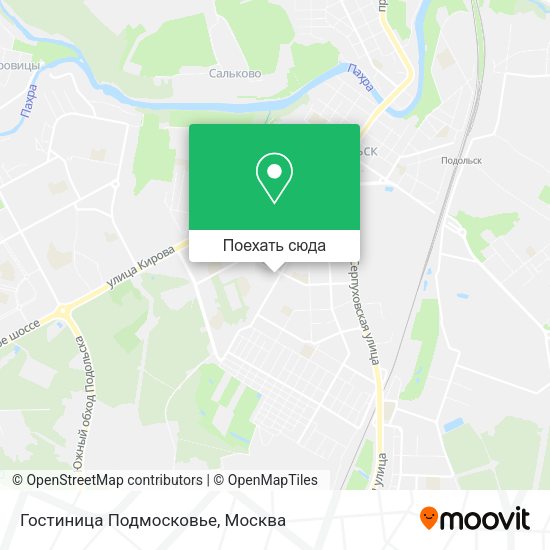 Карта Гостиница Подмосковье