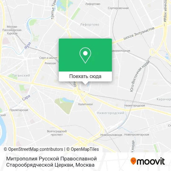 Карта Митрополия Русской Православной Старообрядческой Церкви