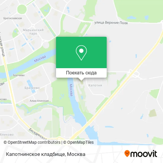 Карта Капотнинское кладбище