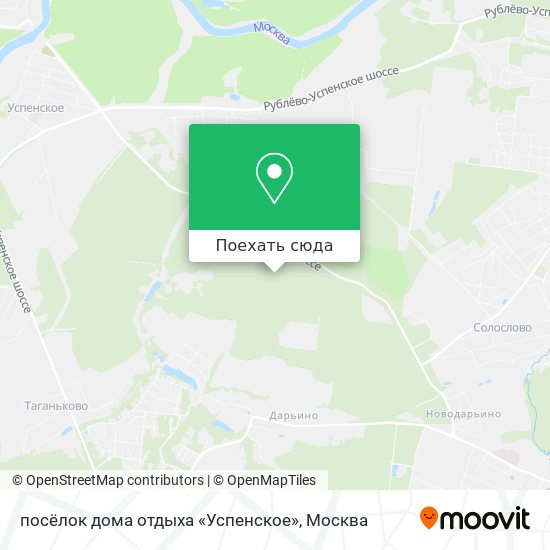 Карта посёлок дома отдыха «Успенское»