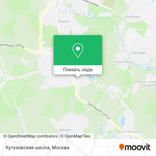 Карта Кутузовская школа
