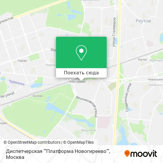 Карта Диспетчерская ""Платформа Новогиреево""