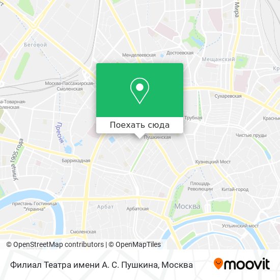 Карта Филиал Театра имени А. С. Пушкина