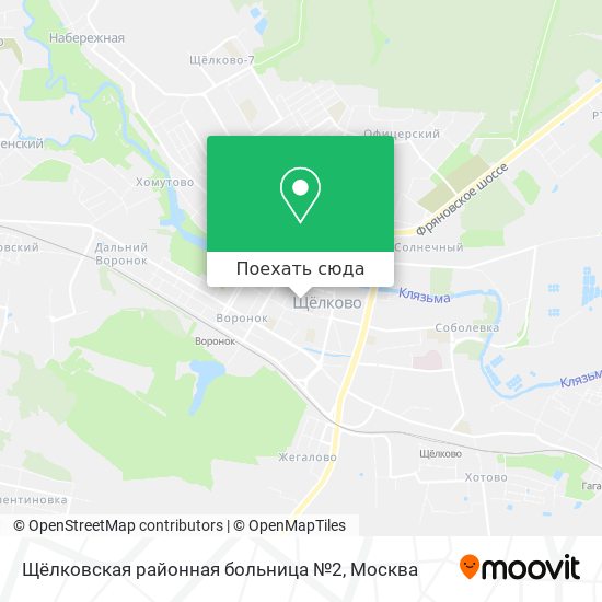 Карта Щёлковская районная больница №2