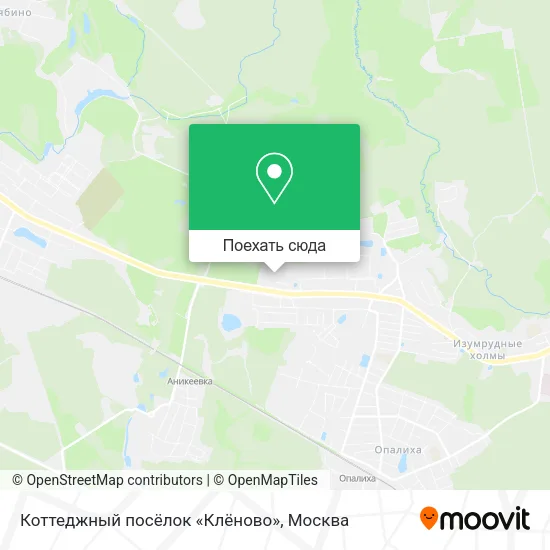 Карта Коттеджный посёлок «Клёново»