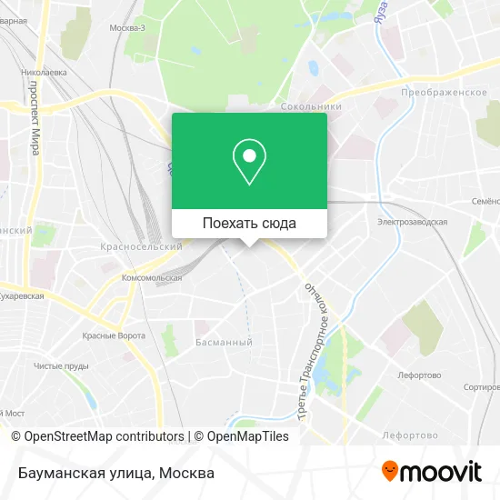 Карта Бауманская улица
