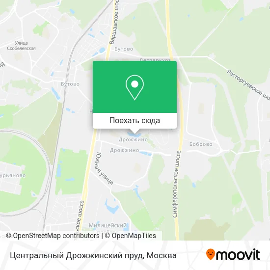 Карта Центральный Дрожжинский пруд