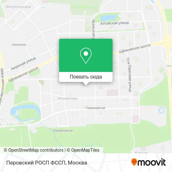 Карта Перовский РОСП ФССП