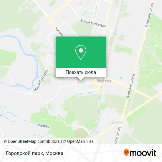Карта Городской парк