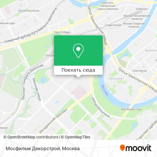 Карта Мосфильм Декорстрой