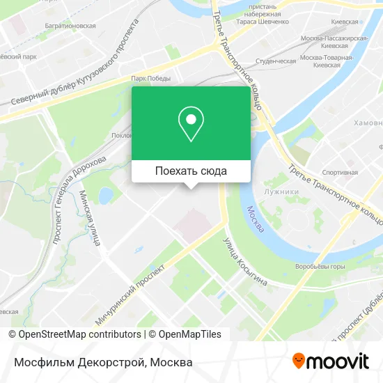 Карта Мосфильм Декорстрой