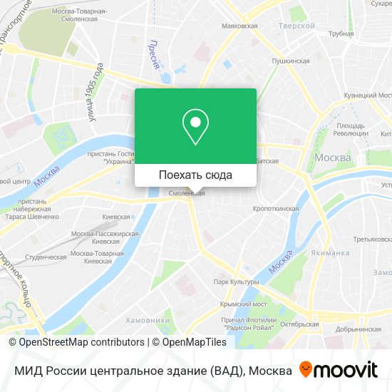 Карта МИД России центральное здание (ВАД)