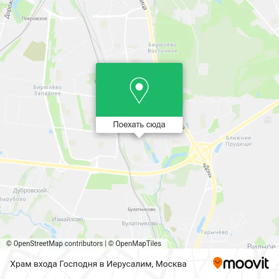 Карта Храм входа Господня в Иерусалим