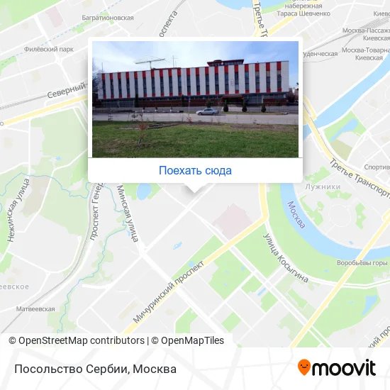 Карта Посольство Сербии