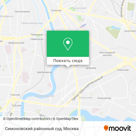 Карта Симоновский районный суд