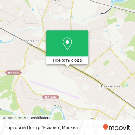Карта Торговый Центр "Быково"