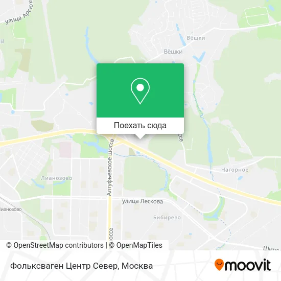 Карта Фольксваген Центр Север