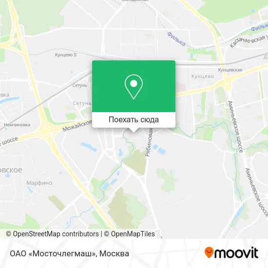 Карта ОАО «Мосточлегмаш»