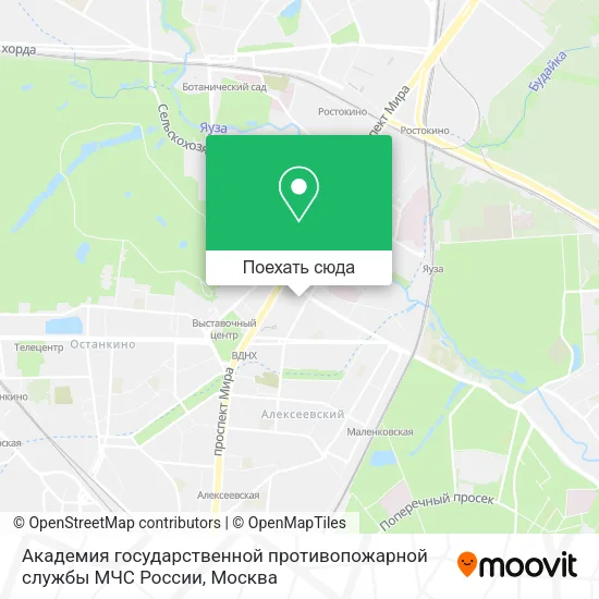 Карта Академия государственной противопожарной службы МЧС России