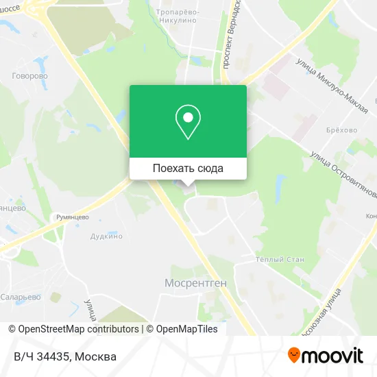 Карта В/Ч 34435