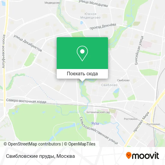 Карта Свибловские пруды