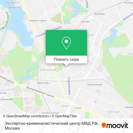 Карта Экспертно-криминалистический центр МВД РФ