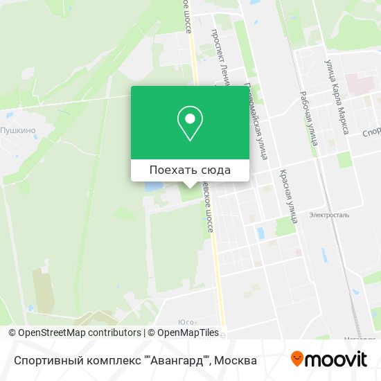 Карта Спортивный комплекс ""Авангард""