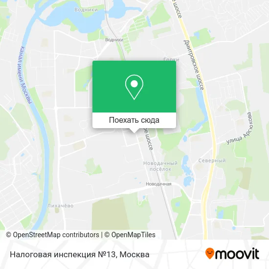 Карта Налоговая инспекция №13