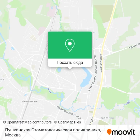 Карта Пушкинская Стоматологическая поликлиника