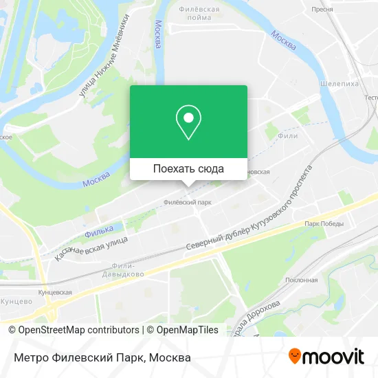 Карта Метро Филевский Парк