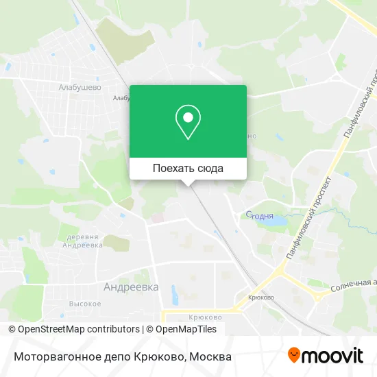 Карта Моторвагонное депо Крюково