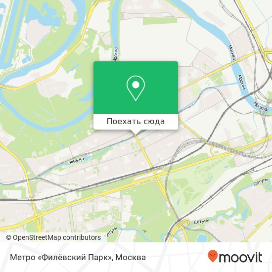 Карта Метро «Филёвский Парк»