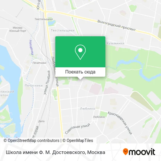Карта Школа имени Ф. М. Достоевского