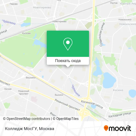 Карта Колледж МосГУ