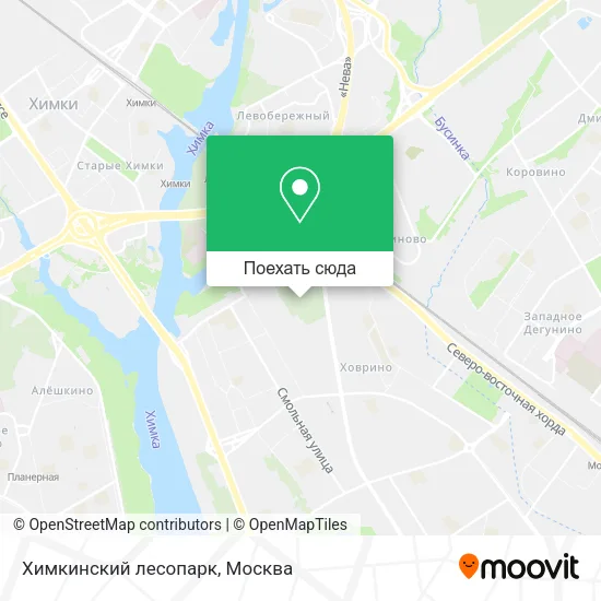 Карта Химкинский лесопарк