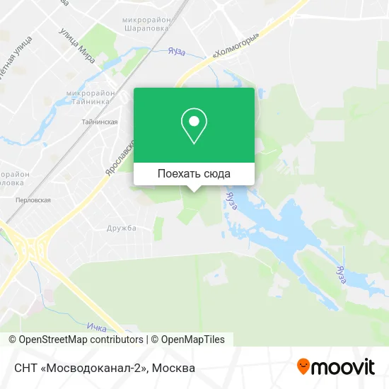 Карта СНТ «Мосводоканал-2»