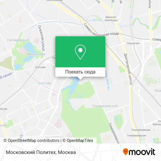 Карта Московский Политех