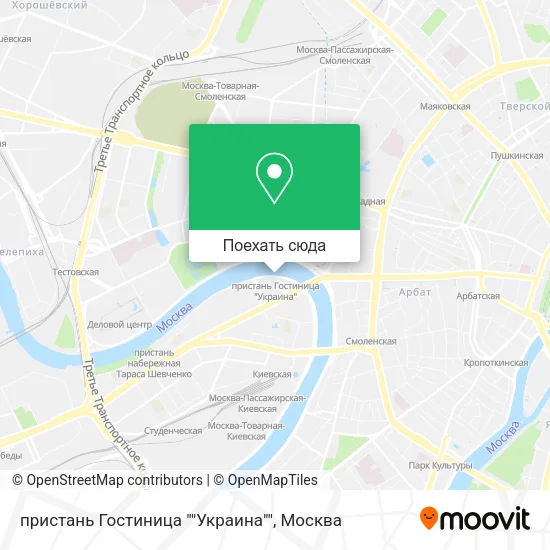 Карта пристань Гостиница ""Украина""
