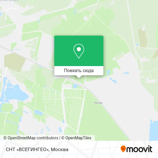 Карта СНТ «ВСЕГИНГЕО»