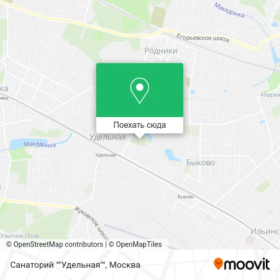 Карта Санаторий ""Удельная""