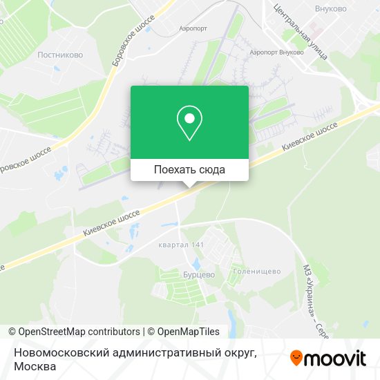 Карта Новомосковский административный округ