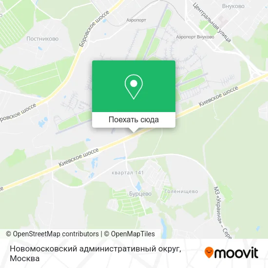 Карта Новомосковский административный округ