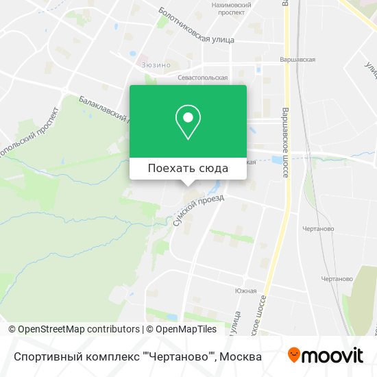 Карта Спортивный комплекс ""Чертаново""