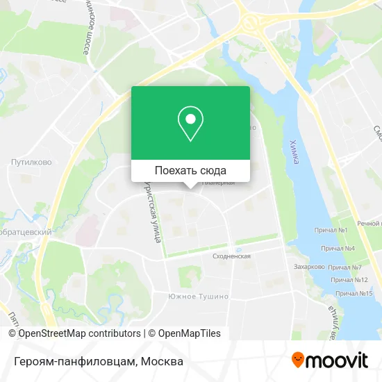 Карта Героям-панфиловцам