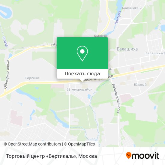 Карта Торговый центр «Вертикаль»