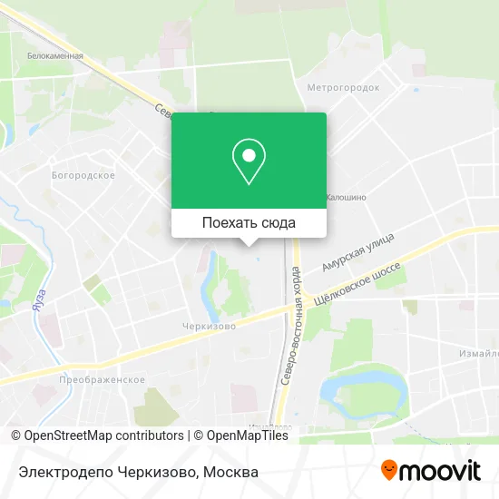 Карта Электродепо Черкизово