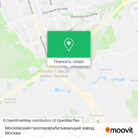 Карта Московский газоперерабатывающий завод