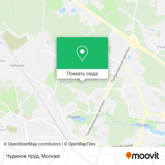 Карта Чудинов пруд