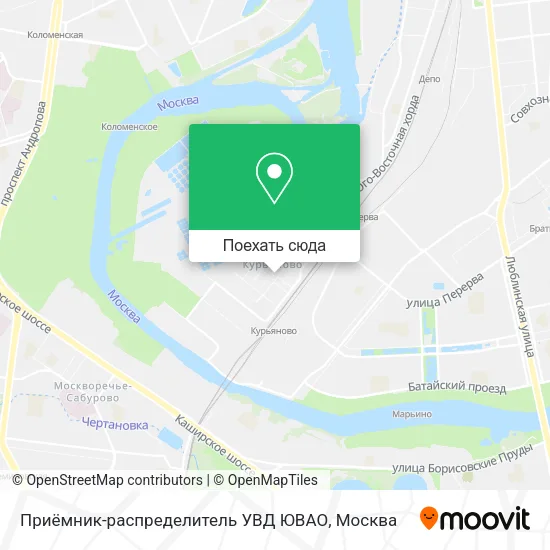 Карта Приёмник-распределитель УВД ЮВАО