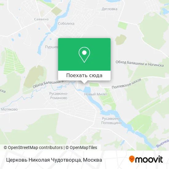 Карта Церковь Николая Чудотворца